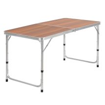 Mesa De Camping, Aluminio, Para 6 Personas 120 X 60 Cm Mesa De Jardín Plegable, Balcón - Campfeuer