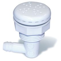 Bocchetta soffiante per spa – Uscita laterale da 3/8" – Plastica bianca e acciaio inox