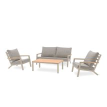 Kommos - Salon De Jardin 5 Pl En Alu Et Plateau Composite - Dcb Garden