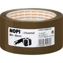 Nopi Packband 66 m x 50 mm braun – wasserlösliches Acrylat – Polypropylen – hohe UV- und Alterungsbeständigkeit