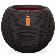 Capi - Vaso Da Fiori Pot Nature Rib Rotondo 40 X 32 Cm Nero Kblr270 424217