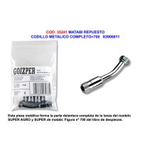 Matabi – Codillo metálico completo 700 – Herramienta robusta para pulverizadores – Ideal para jardinería y mantenimiento