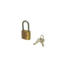 Candado de arco largo KA ISEO – Cuerpo de latón satinado – Arco de acero templado – Incluye 3 llaves