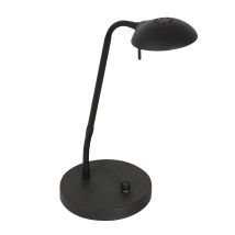 Lampada da tavolo Biron nera – Acciaio opaco, 8W LED, 650 lumen, dimmer – MEXLITE
