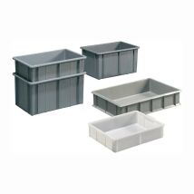 Mauser - Contenedor De Transporte Apilable De Esquina 37.0l Pe Gris L503xw340xh257mm