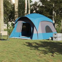 Vidaxl Family Tent Cabin 6-person Blue Waterproof