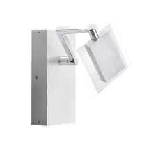 Lampada Da Parete Orientabile Lampada Da Parete In Vetro Lampada Da Ingresso Vano Scale, Interruttore, Metallo, 1x Led 4.8w 530lm Bianco Caldo, Lxw 