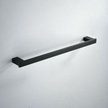 Porte-serviettes En Acier Inoxydable 40 Cm – Finition Noire Mate – Installation Perforée – Résistant À L'Humidité Pour Salle De Bain - Ba8003b-40