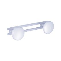 Porte-manteau Métallique Bg Laqué Blanc 2 Têtes 24,5