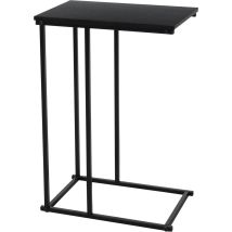 Sofa Beistelltisch – MDF und Metall – 26 x 40 x 58 cm – Schwarz oder Braun – Modernes Design im Industriestil