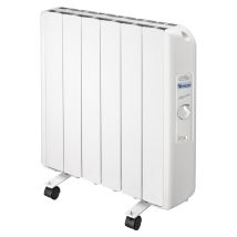 Radiateur Électrique À Inertie Fluide 1000w Farho Eco R Ultra 06 Eléments Analogique Roues Incluses Basse Consommation Garantie 20 Ans