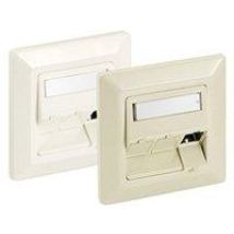 Equip Wandplatte Rj45 Weiß 8x8 Cm Langlebig