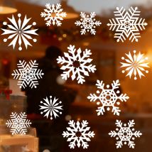 Weihnachtsdekoration Schneeflocken, Fensterdekoration, Weihnachtsaufkleber Für Fenster Aufkleber, Weihnachtsdeko Fenster« (100 St), Kein Kleber 