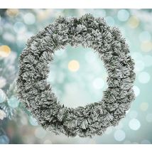 Snowy Imperial Christmas Wreath Large Festive Door Decoration - 50cm Diameter