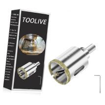 Diamond Drill Bit, 35mm Drill With Center Guide Bit, Glass Hole Saw Core Drill Bit With Diamond Surface Coating, For Glass/tile/ceramic/marble/