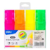 Deli B. 4 Marcadores Fluorescentes Accent Punta Biselada 1-5mm Colores Surtidos