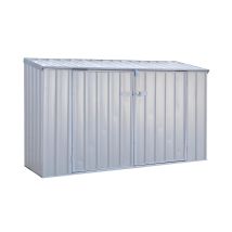 Absco 7 X 3 Woodland Metal Bike Store Silver