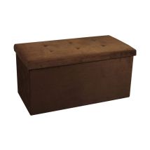 Hobag - Puf De Almacenamiento Asiento Extra ble Para Acceder A Un Espacio De Almacenamiento. - Chocolate
