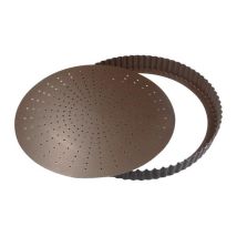 Gobel Tortenteller Mit Herausnehmbarem Perforiertem Boden Braun 24 Cm