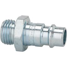 Collegamento Maschio Filetto G 3/8 – Acciaio Indurito e Galvanizzato – Pressione Massima 16 bar – Raccordo per Compressore