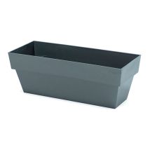 Jardinera 12x30 cm antracita – Plástico resistente a rayos UV – Ideal para balcones y pequeños espacios