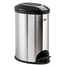 Wesco Mülleimer Abfalleimer Treteimer 12 Liter Edelstahl Matt / Kunststoff