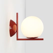Applique Da Parete Sfera In Vetro "atom" - E27 - Ø 15cm