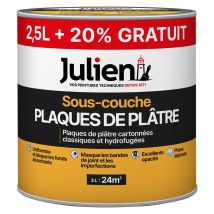 Julien - Sous-couche Pour Plaques De Plâtre Cartonnées - Aspect Mat Blanc 3l