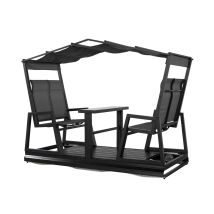 Sojag – Balancelle De Jardin Aluminium Carleton Pour 4 Personnes – Résistante Aux Rayures Et À La Rouille – Toit En Polyester Réfractaire À L'Eau – 