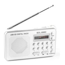 Radio Elbe RF-49-USB Blanco – Control por tarjeta – Resistente al polvo – Calidad de audio excepcional
