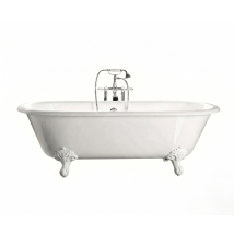 Freistehende Gusseisen Badewanne Plymouth Weiß Füße Weiss 190