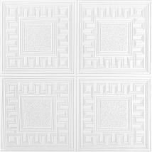Belgravia Decor - Belgravia Richmond White Greek Key Wallpaper Paintable Textured Contemporary