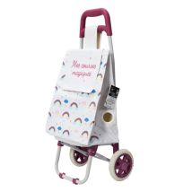 Chariot De Courses Pour Enfant - 19l - Rose - L 30,5 X P 20 X H 73,5 Cm - Livraison Gratuite