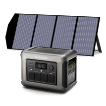 R1500 Generador Solar Con 140w Panel Solar, Batería Lifepo4 De 1152wh Con 4 Salidas Ac De 1800w (3000w Pico), Estacion De Energia Portatil Para 
