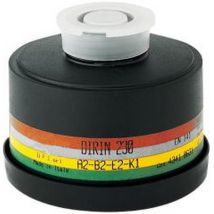 Filtro de partículas Dirin 230 A2B2E2K1 – Protección contra gases y vapores orgánicos – Flotador redondo AEN 148-1