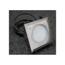 Encastré De Sol Extérieur Led 3w Inox Carré 76x76x47mm 3000k 46lm Alim 350ma Non Incl Résistante Piéton 1 Bar Collingwood