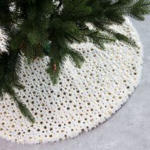 Jupe De Sapin De Noël 90 Cm, Étoile Tapis De Sapin De Noël Couvre-pied De Sapin De Noël Couvre-pied De Sapin De Noël Pour La Fête Décoration De Sapin 