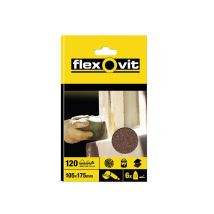 Flexovit - Detail Hook & Loop Sanding Sheets 105x175mm Fine 120g (pack 6) Flv26405