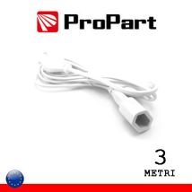 Propart - Prolongador Electrico Clavijas Macho-hembra 4mm Blanco 3m Pepb08s-3-w