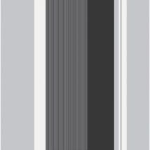 Cwv Wallcoverings - Stripe Wallpaper Bold Charcoal Grey Black White Silver Luxury Modern