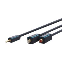 Cavo Adattatore Da 3,5 Mm Aux A Rca, Stereo, Cavo Premium 2x Jack Cinch 1x Spina Jack 3,5 Mm 0,1 M Conduttore Interno Ofc. Lunghezza Del Cavo 0.1 M