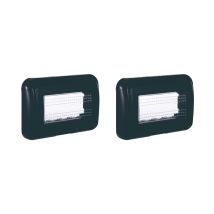 2er Set Schwarze Einbaugehäuse 4p Ip55 Kompatibel Mit Living-serie - Gloca