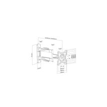 Wandhalterung 3-achsen Neigbar/orientierbar - Bildschirme: 23''/42'' - Tragfähigkeit: 35 Kg - Vesa Max 200 X 200 - Mbg France