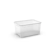 Contenitore Con Coperchio Trasparente Keter Tbox L' In Plastica 47 Lt 55,6x39,1x28,3 Cm