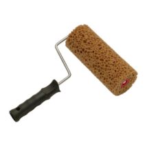 Rullo effetto spugnato 20 cm – Spessore spugna 80 mm – Manico in ferro – Compatibile con idropitture e decorativi – Italrulli
