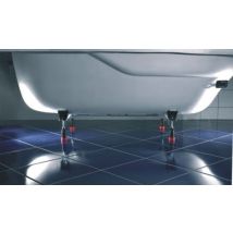 Telaio base vasca da bagno – 2 pezzi traverse angolari – 4 piedini regolabili – Altezza 18-26,5 cm – MEPA