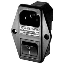 Schurter 4304.6058 Connettore Iec Spina Dritta Tot Poli: 3 10 Ma Nero 1 Pz.