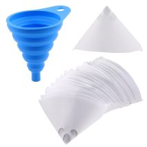 Kit Combinado De Cono De Filtro De Pintura De 101 Piezas Y 1 Embudo De Silicona Con Gancho, Filtro De 100 Micrones Con Malla Fina De Nailon Para 