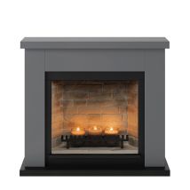 Tagu - Cheminée Électrique À Bougies Parfumées - Frode Zenflame - Effets Flammes Et Crépitement - Gris