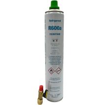 Ericambi, Kit Frigorifero Bombola Ricarica Gas Refrigerante R600a, Contenuto 750 Ml Netto 420 Gr, Attacco 7/16 Sae + Rubinetto 1/4 M/f Con Guarnizione